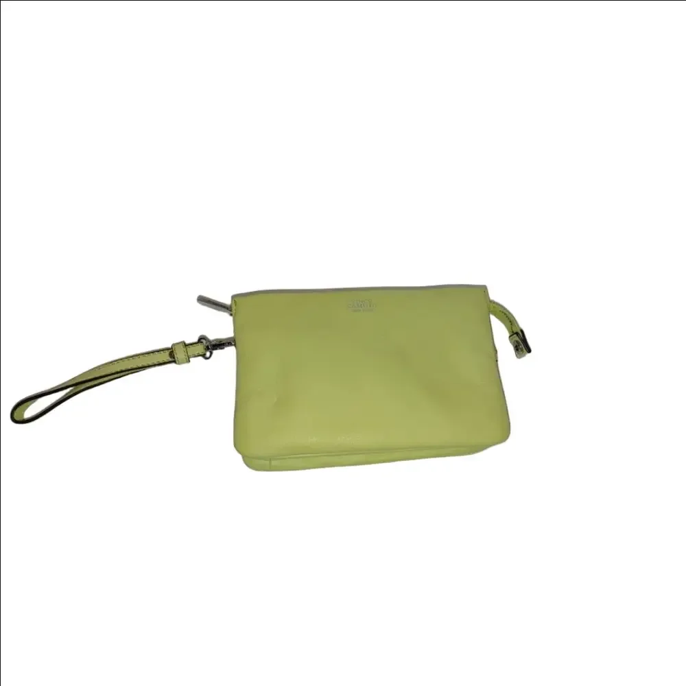 Vince Camuto Camo Leather Wristlet in Golden Apple